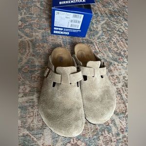 Birkenstock Boston BS taupe size 39 like new